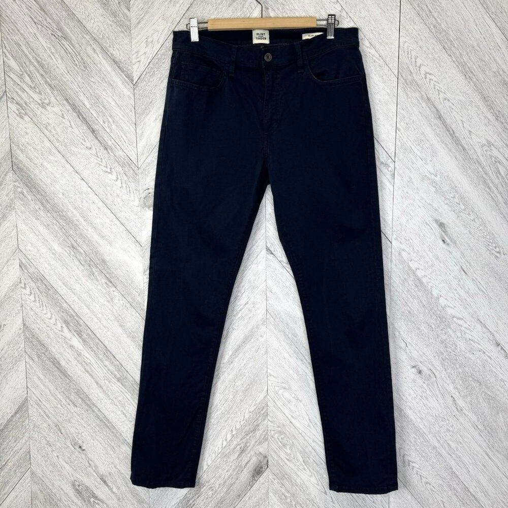 Flint And Tinder 365 Pants Slim Fit Stretch Tapered Chino 32x32 Mens Navy Blue